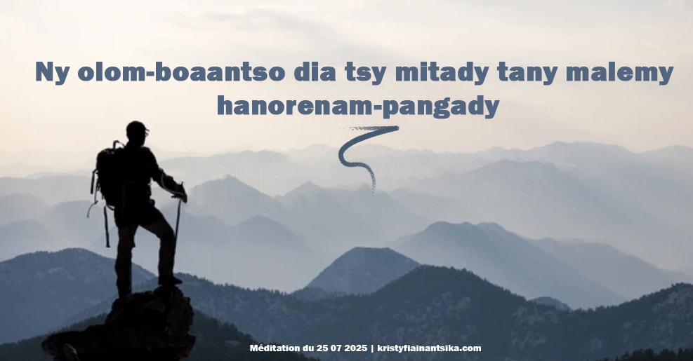 Ny olom-boaantso dia tsy mitady tany malemy hanorenam-pangady