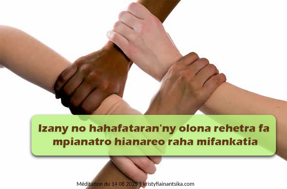 Izany no hahafataran'ny olona rehetra fa mpianatro hianareo raha mifankatia