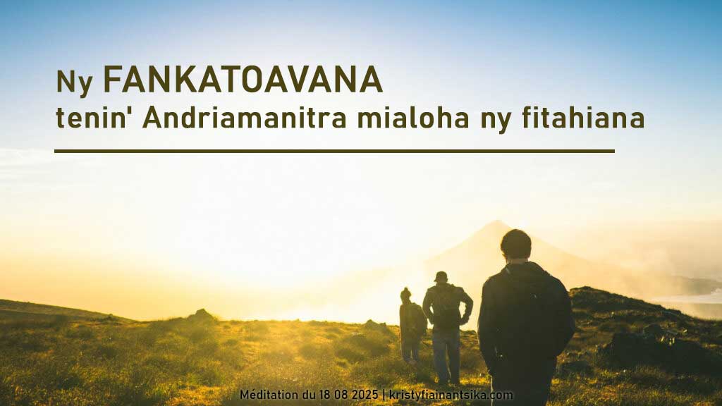 Ny fankatoavana tenin' Andriamanitra mialoha ny fitahiana