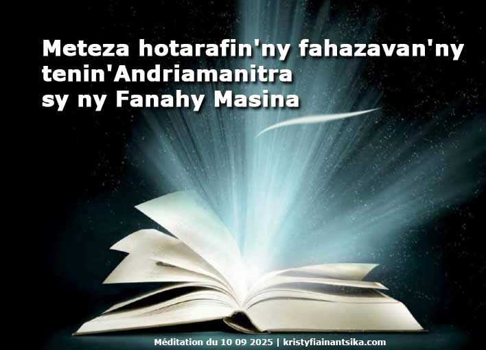 Meteza hotarafin'ny fahazavan'ny tenin'Andriamanitra sy ny Fanahy Masina