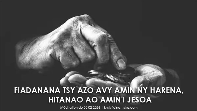 Fiadanana tsy azo avy amin'ny harena, hitanao ao amin'i Jesoa