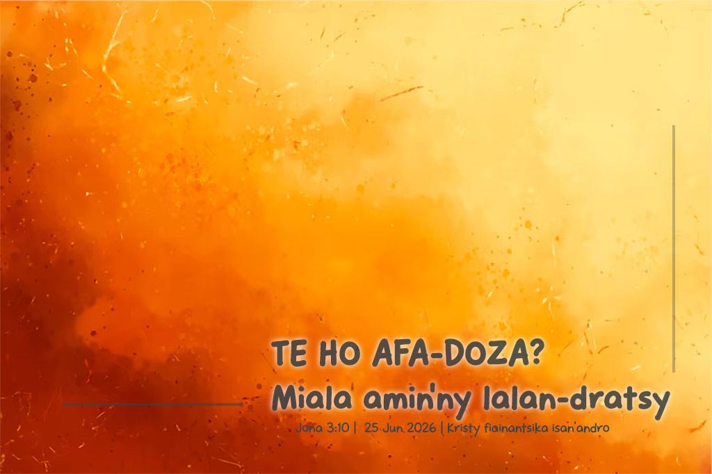 Te ho afa-doza? Mialà amin'ny lalan-dratsy